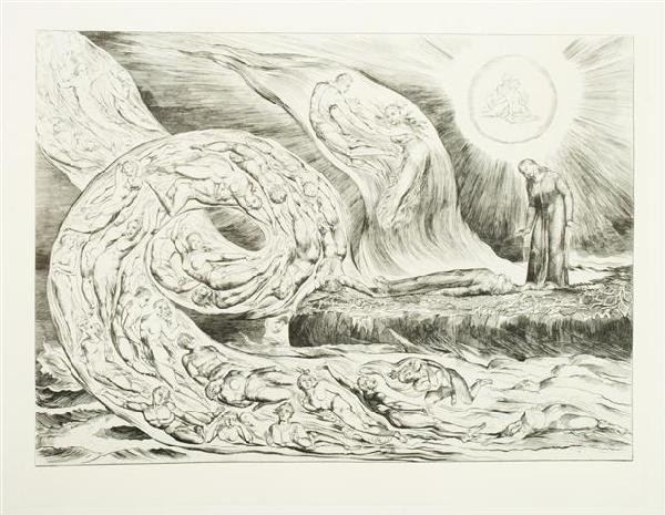 BLAKE, WILLIAM. Blake's Illustrations of Dante. Lo: BLAKE, WILLIAM Blake's Illustrations of Dante. London: Trianon Press, 1978. Oblong folio, original quarter morocco linen-backed boards and matching slipcase. Complete facsimile. Limited to 376 copies,