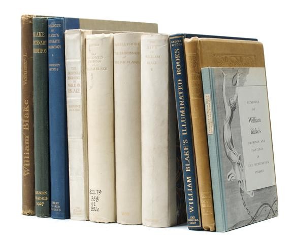 (BLAKE, WILLIAM) A group of 32 books pertaining to: (BLAKE, WILLIAM) A group of 32 books pertaining to Blake's life and work. Titles include: The Paintings of William Blake - The Engraved Designs of William Blake ; The Life of William Blake