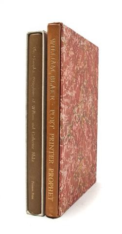(BLAKE, WILLIAM) KEYNES, GEOFFREY. A group of 2 li: (BLAKE, WILLIAM) KEYNES, GEOFFREY A group of two limited editions by Keynes pertaining to the works of William Blake. A Study of the Illuminated Books of William Blake, Poet, Printer, Prophet. London