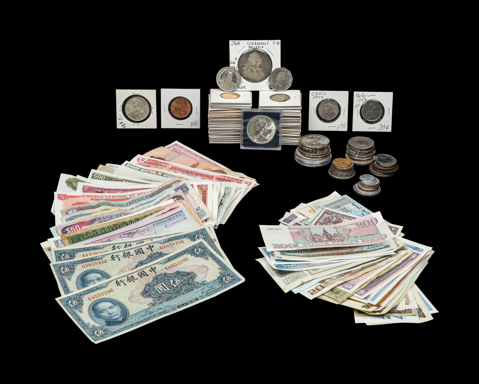 A Large Collection of International Coins and Paper (1 of 3)