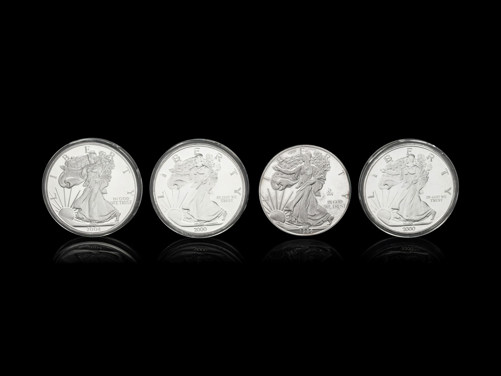 [PRIVATE ISSUE] Four 1-Pound Silver Rounds (1 of 3)