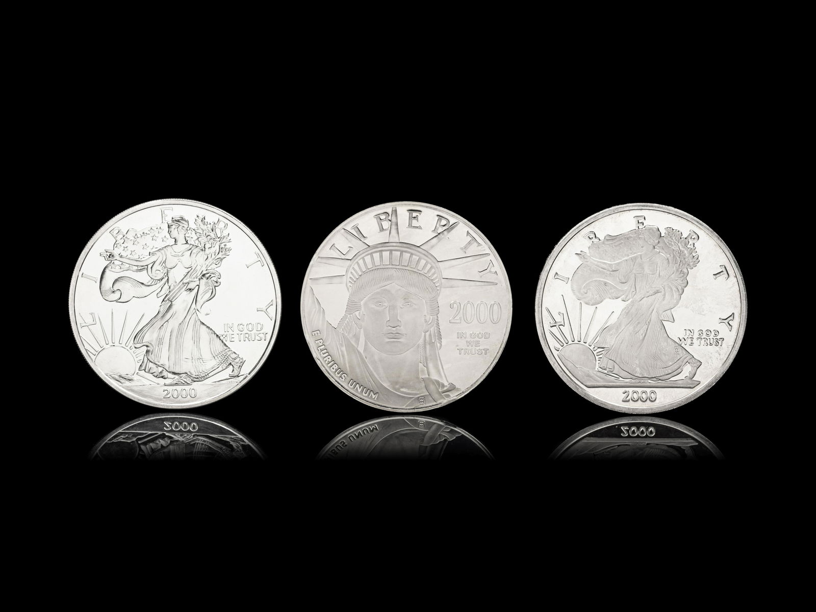 [PRIVATE ISSUE] Three Large-Size Silver Rounds (1 of 2)