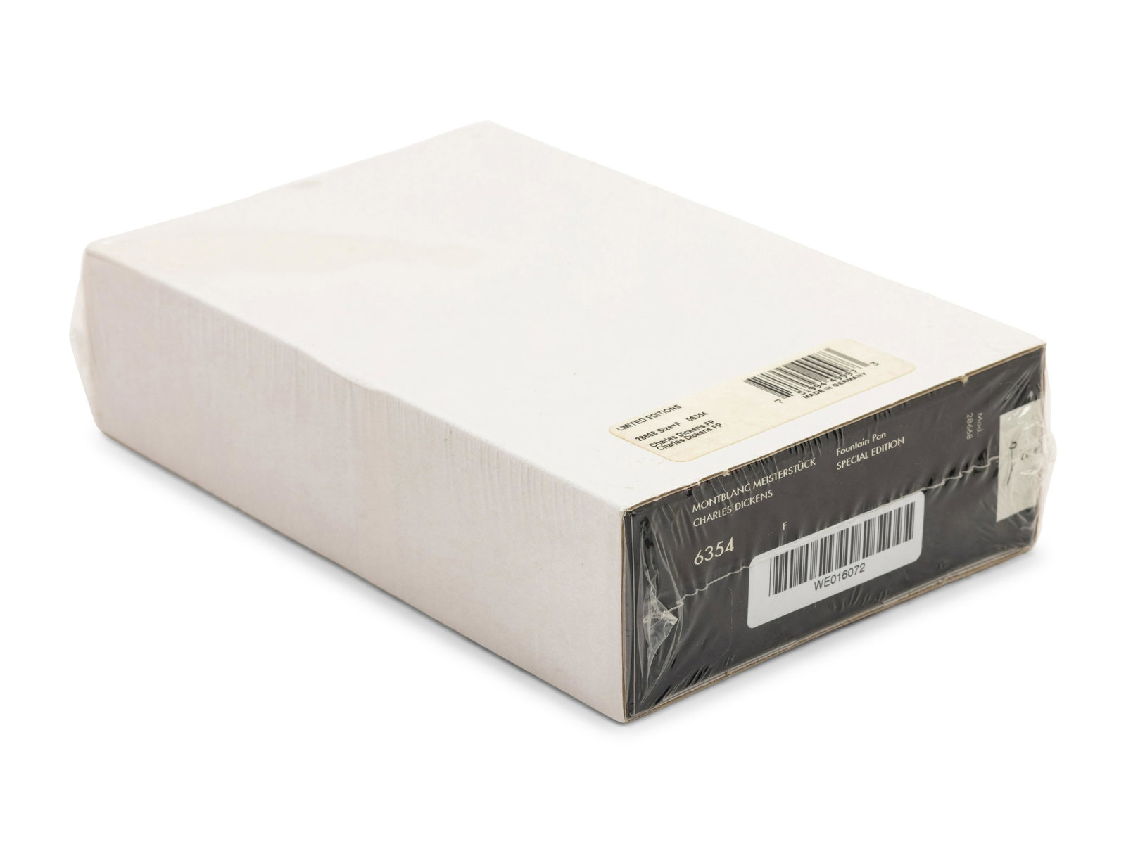 Montblanc: Charles Dickens Limited Edition Fountain Pen: Montblanc: Charles Dickens Limited Edition Fountain Pen numbered 6354 with an 18-karat F nib in a factory sealed box.