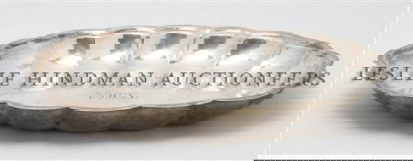An American Silverplate Tray, Cellini Craft, Width: An American Silverplate Tray, Cellini Craft, the hand wrought silver on copper lobed tray designed by Hans Grag. Width 15 3/16 inches.