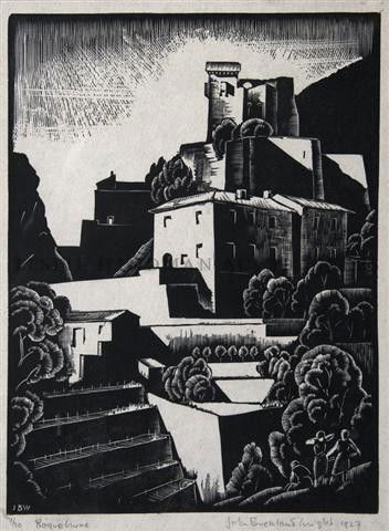 John Buckland-Wright, (British, 1897-1954), Roque: John Buckland-Wright (British, 1897-1954) Roque Home engraving 7 1/4 x 5 1/4 inches.