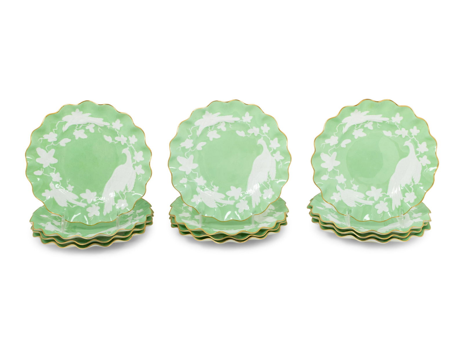 A Set of Twelve Royal Crown Derby Porcelain Dessert (1 of 4)