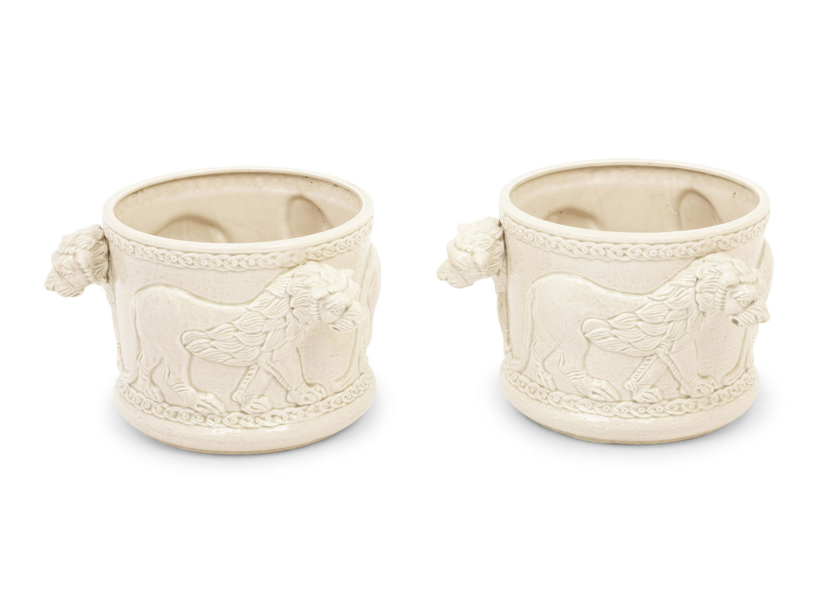 A Pair of Fitz and Floyd Glazed Ceramic Jardinieres (1 of 5)