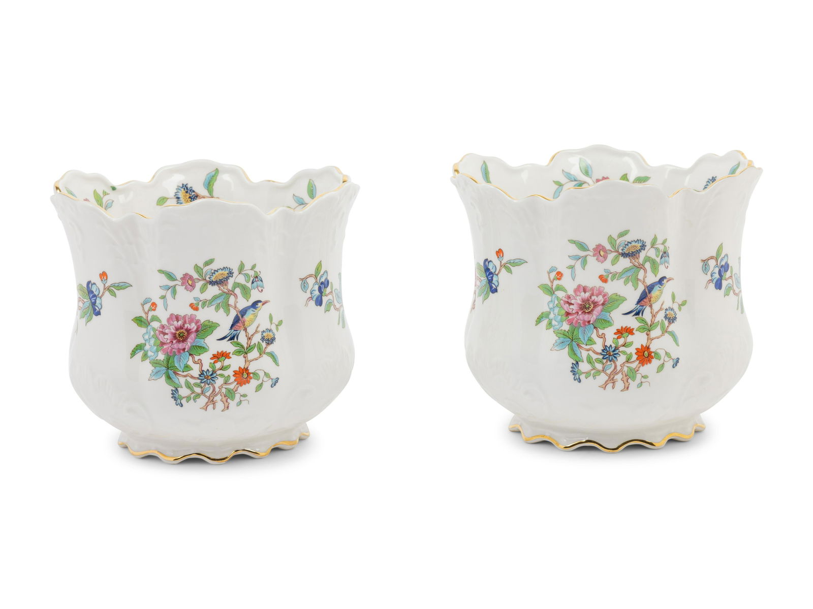 A Pair of Aynsley Porcelain Cache Pots (1 of 6)