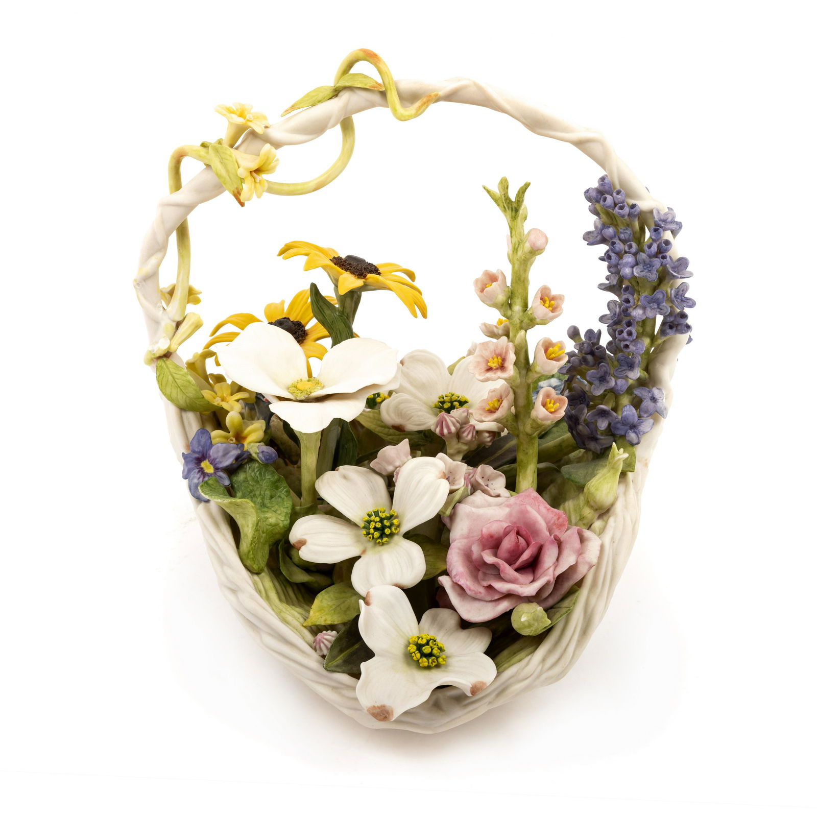 A Cybis Porcelain Colonial Flower Basket (1 of 4)