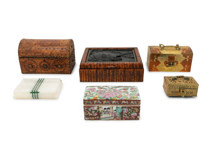 Six Decorative Table Boxes