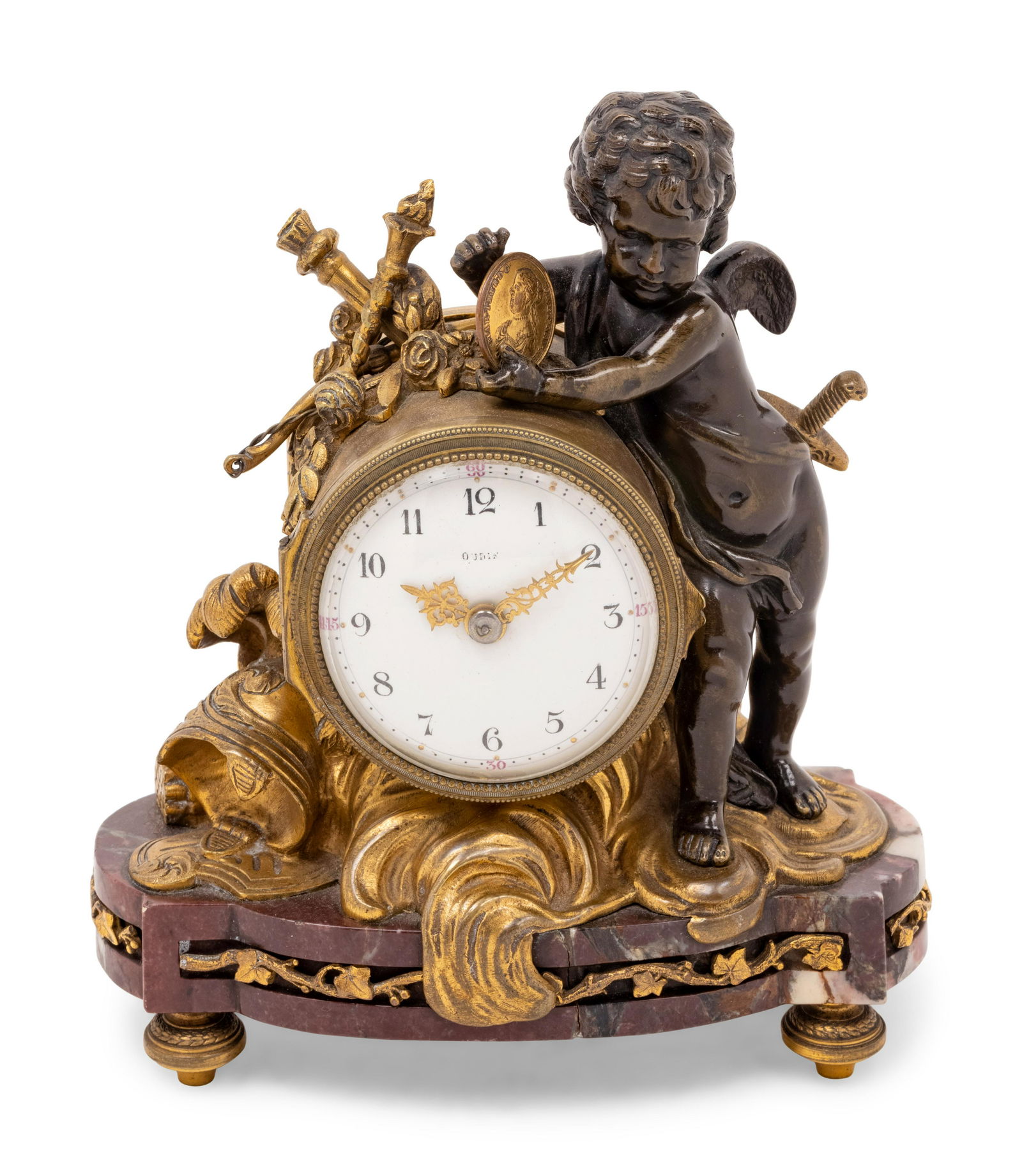 A Louis XV Style Gilt and Patinated Bronze and Marble (1 of 4)