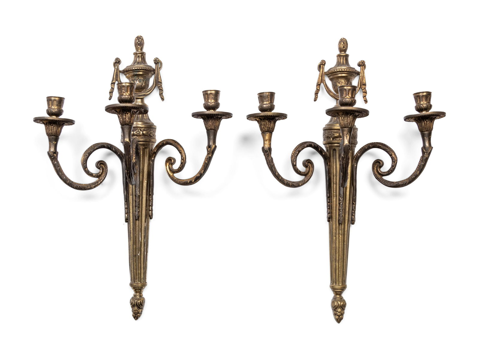 A Pair of Louis XVI Style Gilt Bronze Three-Light (1 of 2)