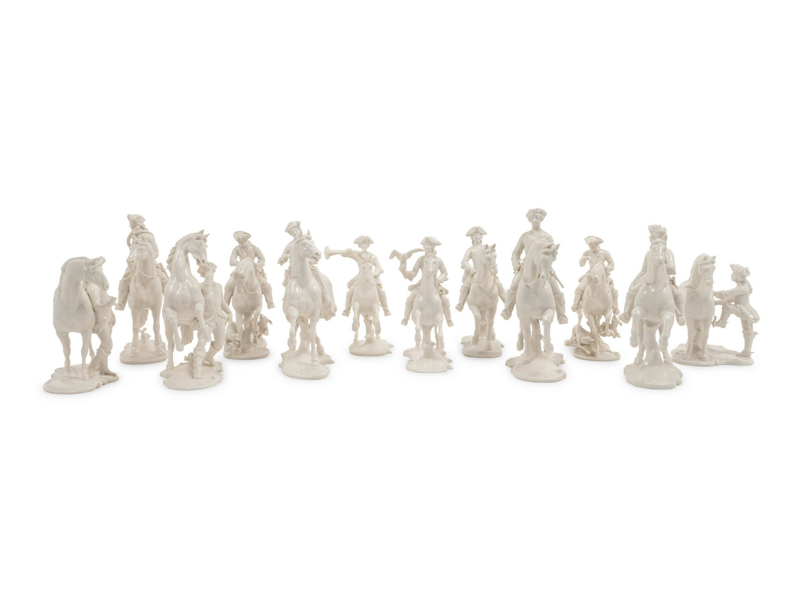A Group of Twelve Nymphenburg Porcelain Equestrian (1 of 19)