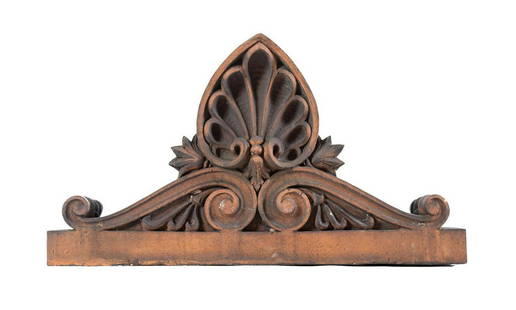 A Terra Cotta Roofline Ornament from the Brand Brewery: A Terra Cotta Roofline Ornament from the Brand Brewery Administration Building in Chicago, Illinois Northwestern Terra Cotta Company, Chicago, IL, Late 19th/Early 20th Century Height 21 1/4 x width 38