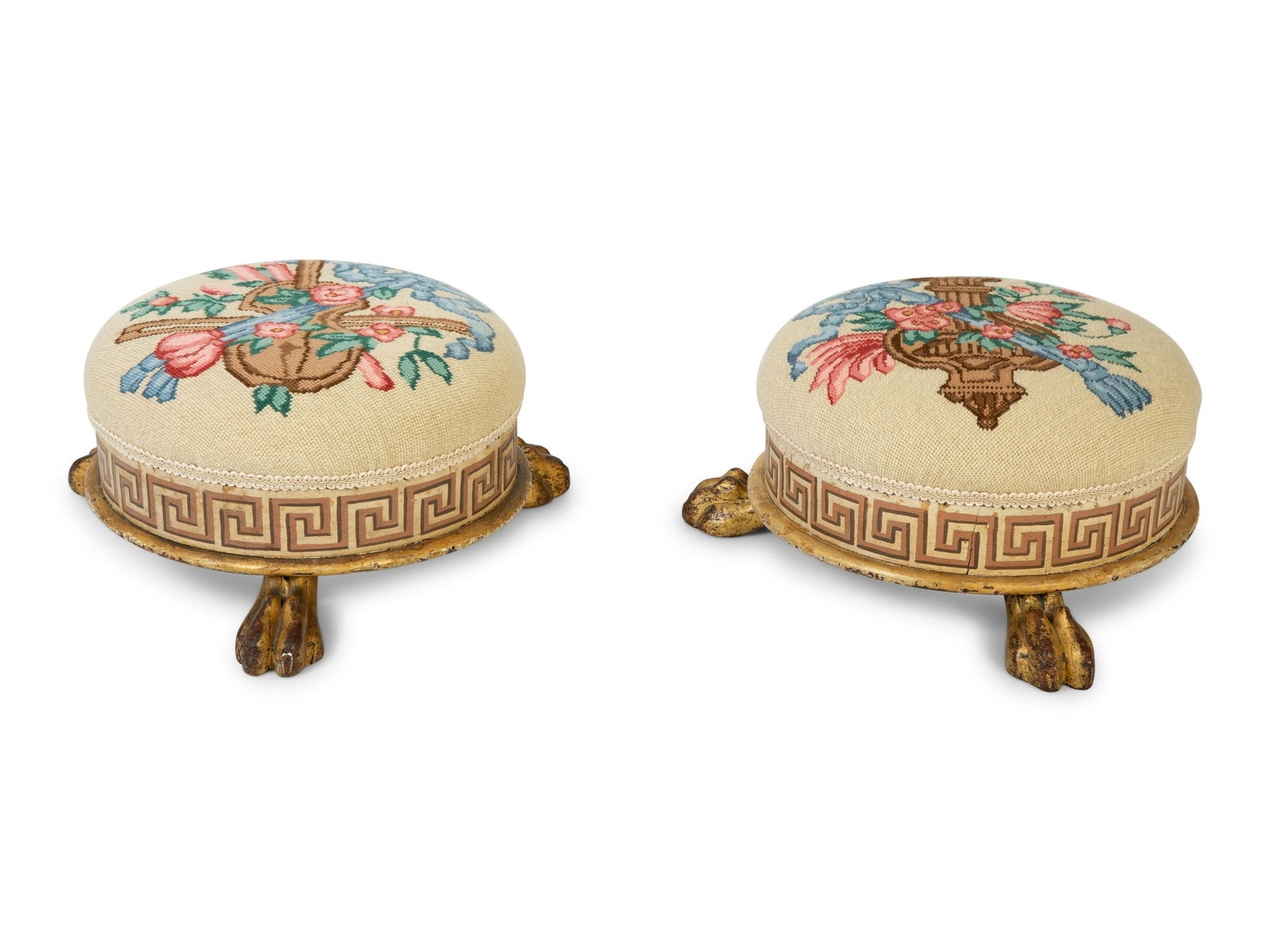 A Pair of Neoclassical Style Painted and Parcel Gilt (1 of 3)