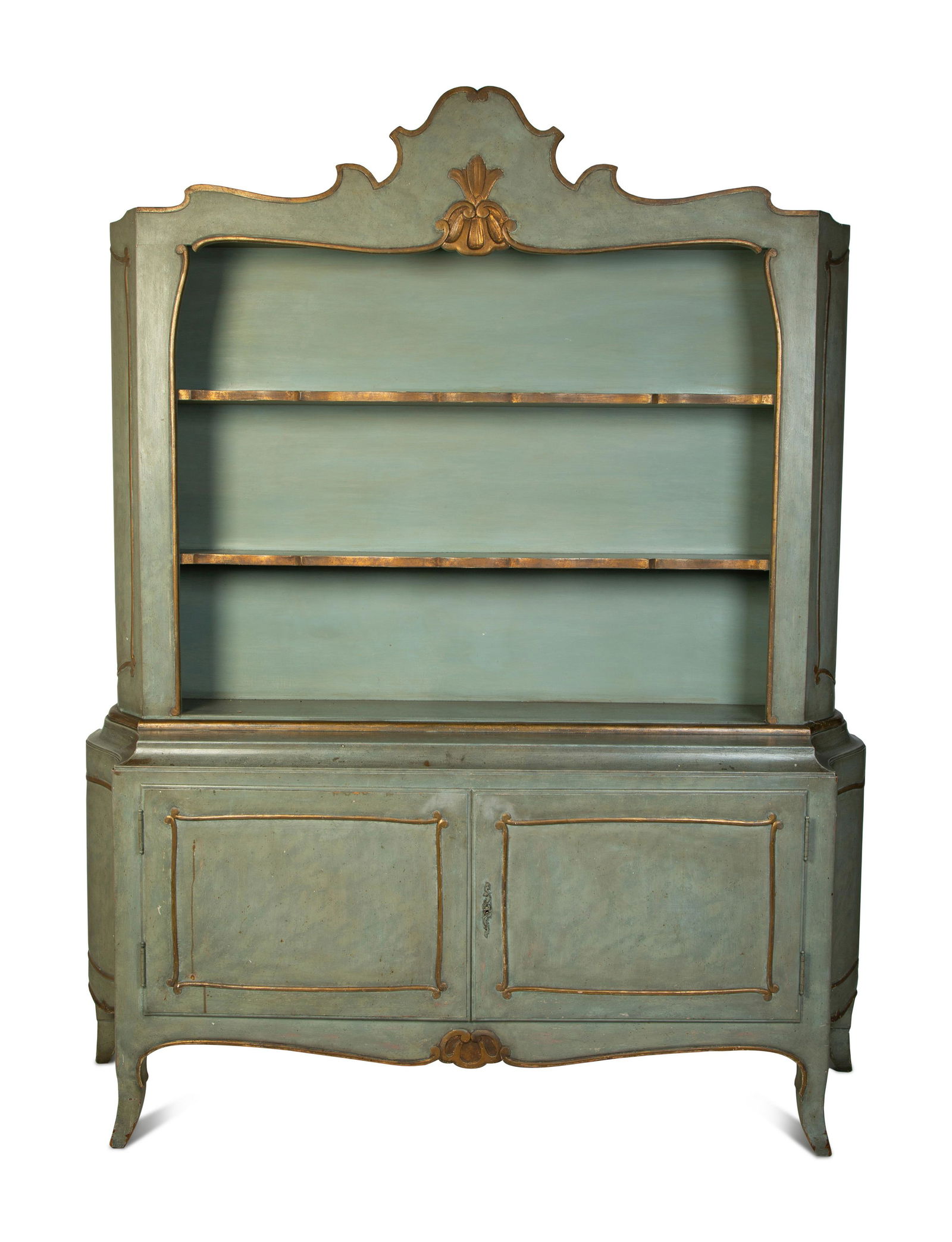 A Swedish Painted and Parcel Gilt Display Cabinet (1 of 4)