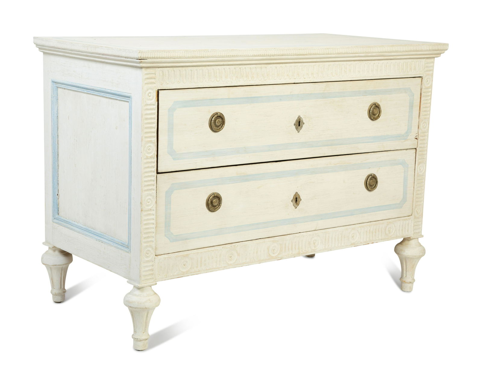 A Swedish Gustavian Style Painted Commode Height 34 1/4 (1 of 4)