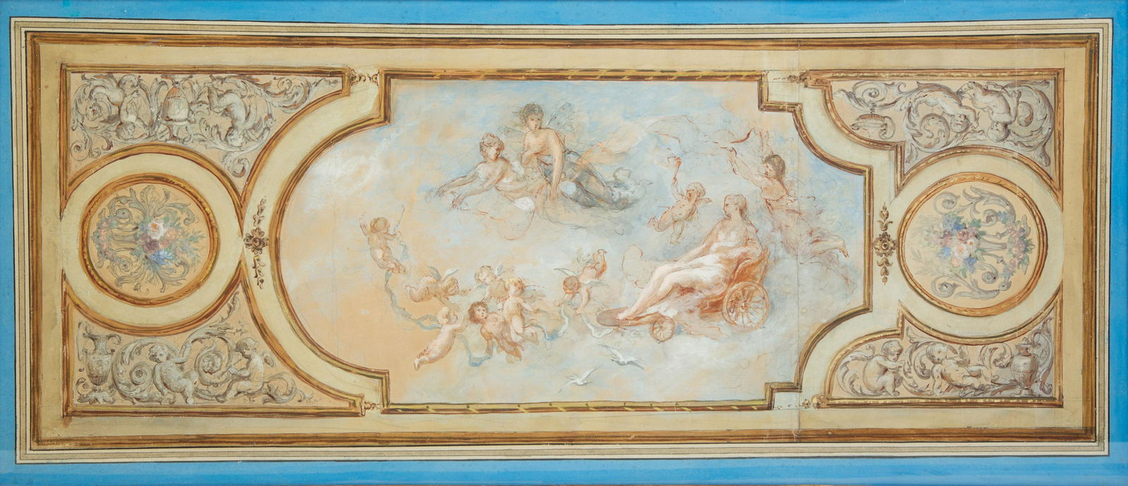 French School (18th Century) Study for Ceiling Fresco (1 of 3)