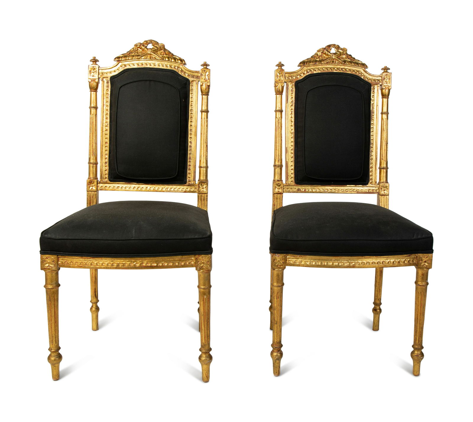 A Pair of Louis XVI Style Giltwood   Side Chairs (1 of 4)