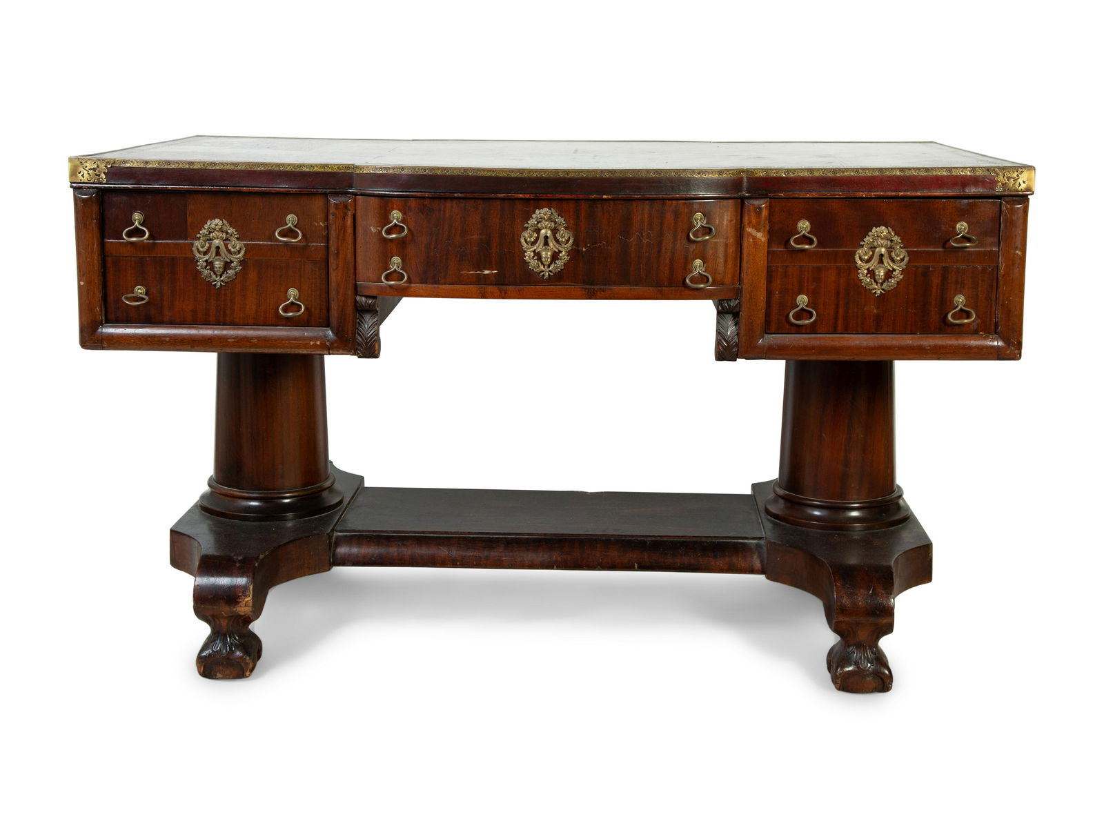 A Late Regency Style Mahogany Partner's Desk Height 31 (1 of 4)