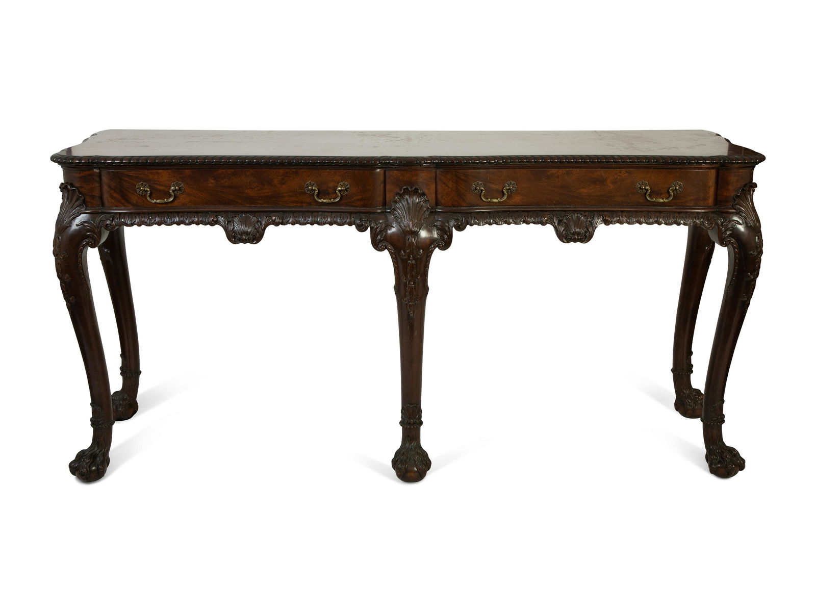 An Irish Chippendale Style Carved Mahogany Server (1 of 2)