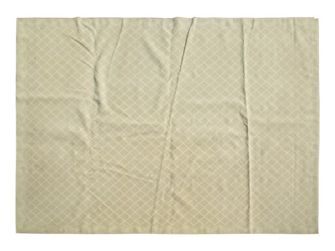 A Green and White Trellis Design Rug by Stark 14 feet (1 of 2)