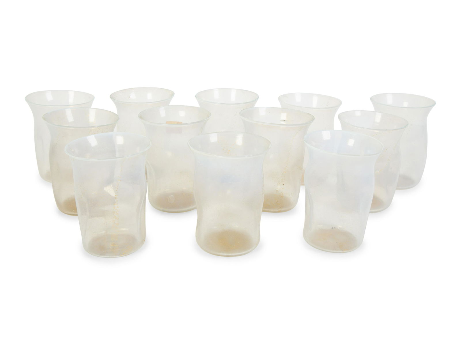 Twelve Iridescent and Parcel Gilt Venetian-Murano Hand (1 of 2)