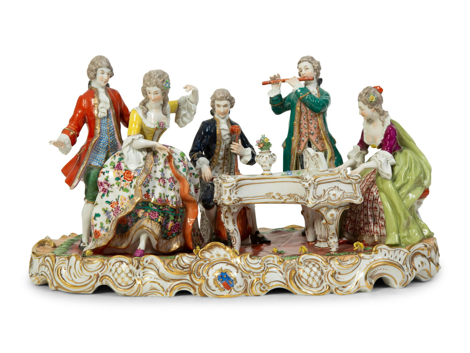 An Italian Capodimonte Polychrome and Gilt Painted (1 of 4)