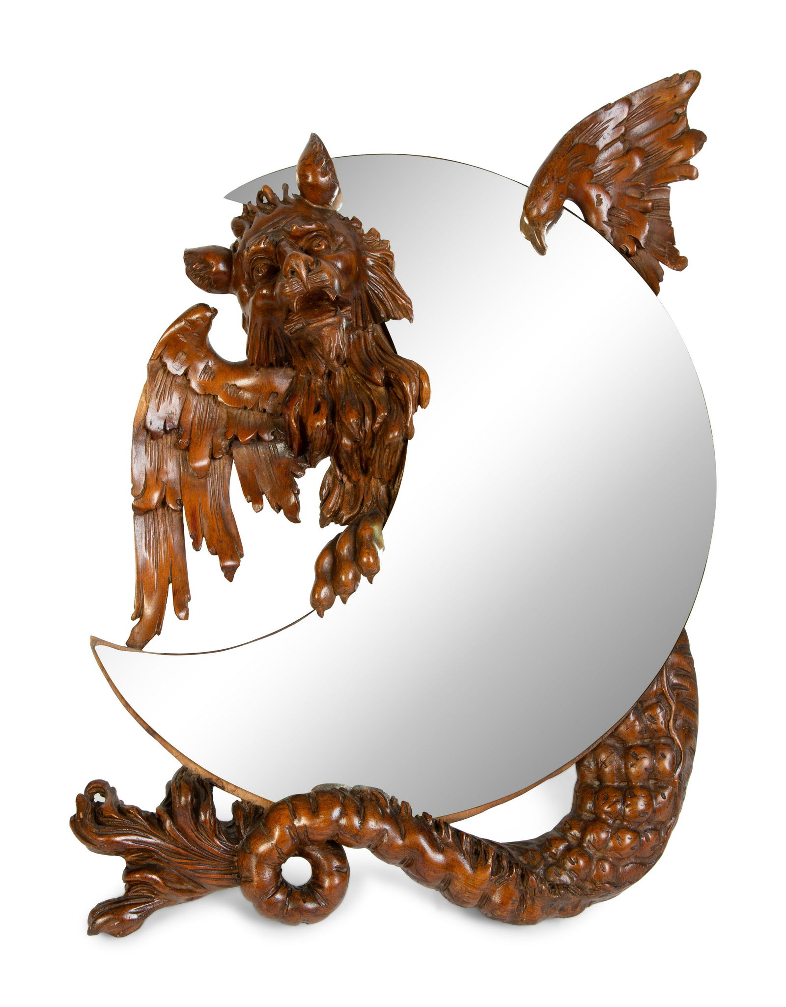 A French Japonisme Dragon "Shishi" Mirror Attributed to (1 of 3)