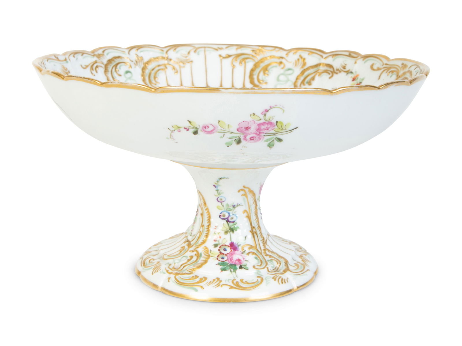 A French Clingnancourt Porcelain Compote Height 5 1/4 x (1 of 4)
