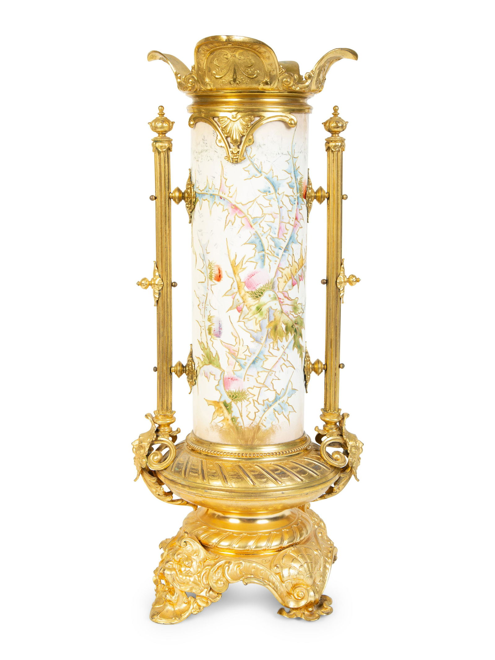 An English Porcelain Gilt Bronze Mounted Vase Height 21 (1 of 4)