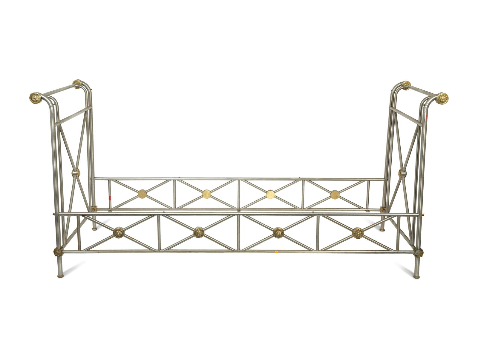 A Polished Steel Daybed in the Style of Maison Jansen (1 of 3)