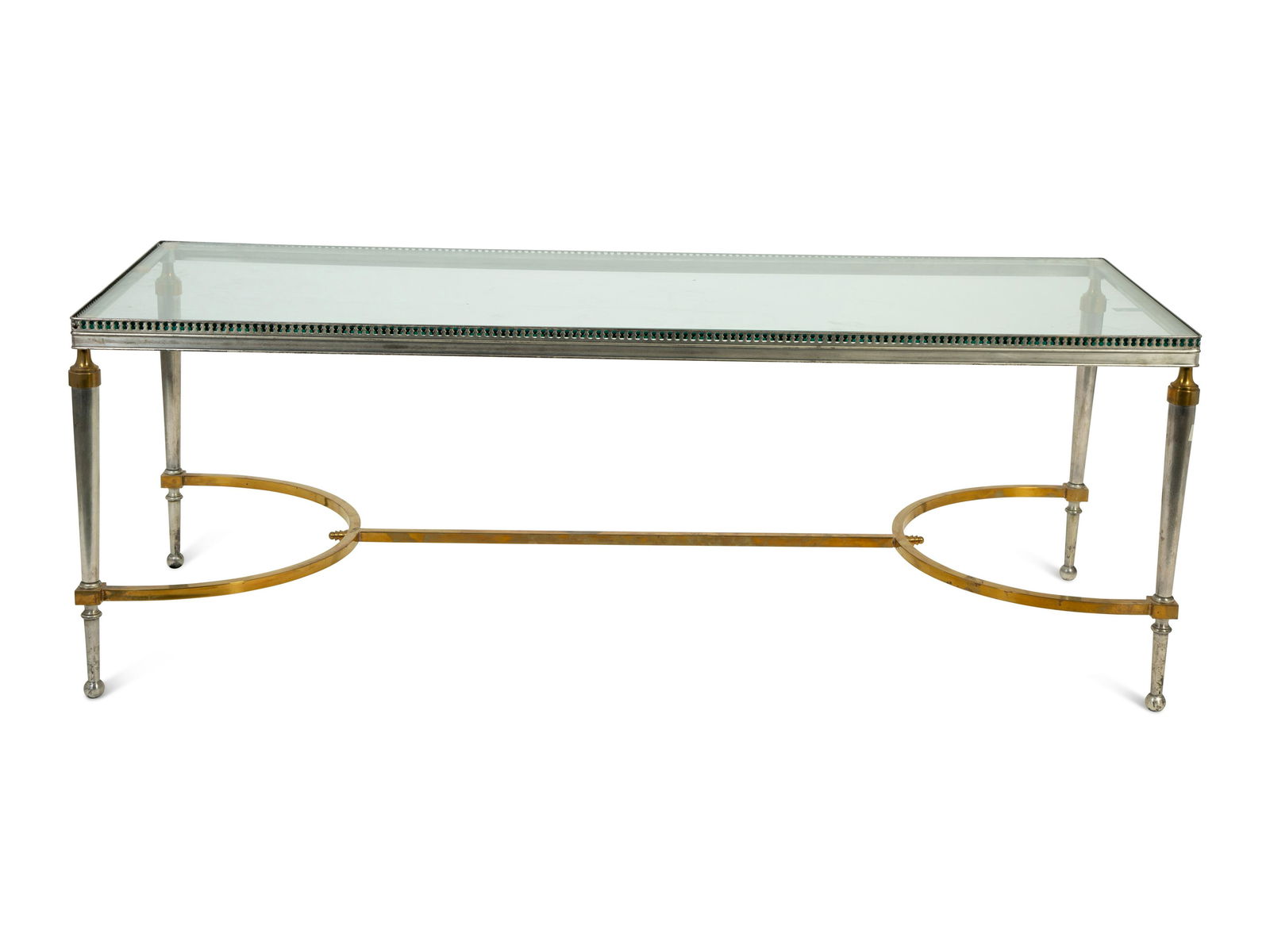A Steel and Brass Low Table Attributed to Maison Jansen (1 of 3)