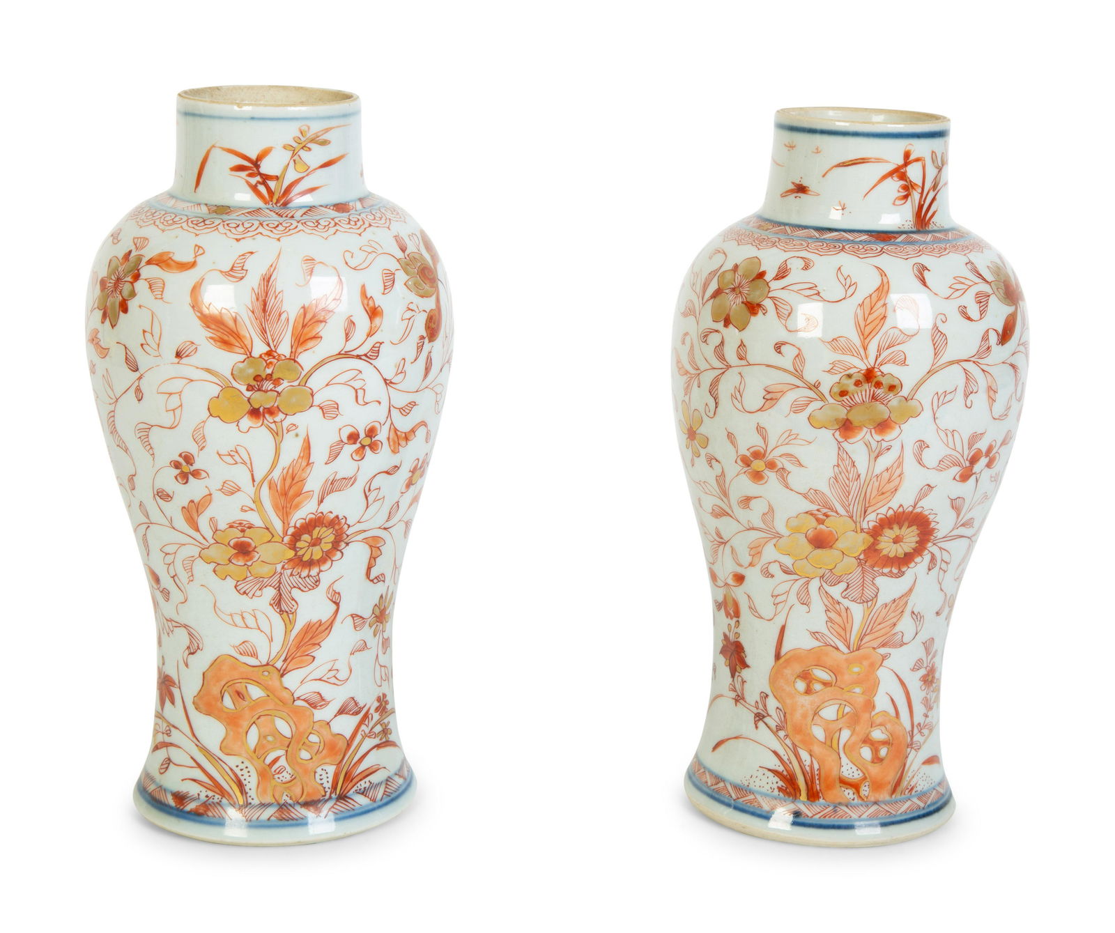 A Pair of Chinese Export Vases   Height 9 x (1 of 4)