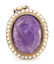 11: A Victorian Yellow Gold, Pearl and Carved Amethyst