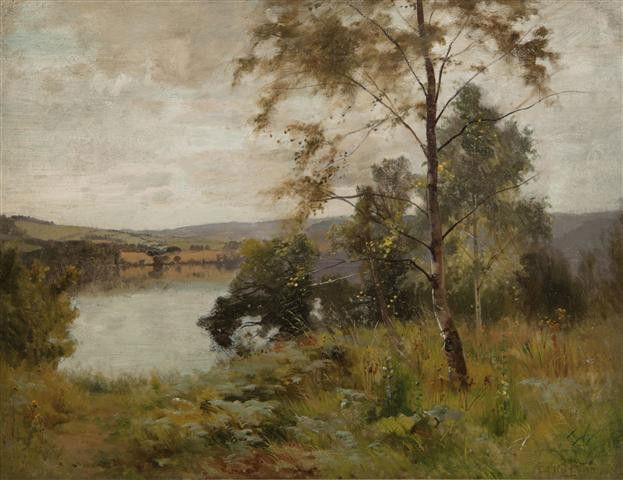 Ernest Parton, (American, 1845-1933), A Quiet View: Ernest Parton (American, 1845-1933) A Quiet View oil on canvas signed Ernest Parton (lower right) 17 1/2 x 22 1/2 inches.