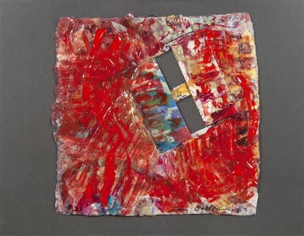 Sam Gilliam, (American, b. 1933), Untitled: Sam Gilliam (American, b. 1933) Untitled mixed media signed Sam Gilliam (lower right) 11 x 11 inches. Property from the Estate of George Noe, Chicago, Illinois