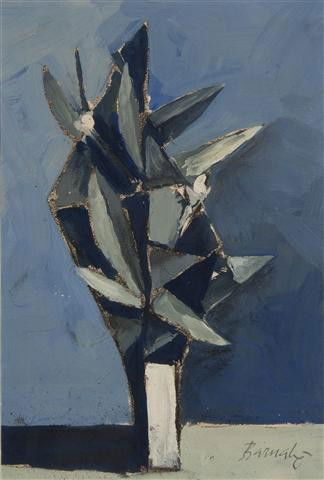 Duilio Barnabe, (Italian, 1914-1961), Mazzo di Fio: Duilio Barnabe (Italian, 1914-1961) Mazzo di Fiori, 1957 gouache signed Barnabe (lower right) 13 x 8 3/4 inches. Provenance: [with] R.S. Johnson International Galleries, Chicag