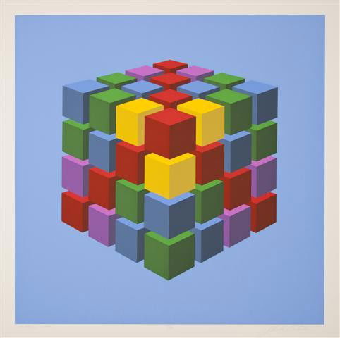 Marko Spalatin, (American, b. 1945), Cube, 1970 (p: Marko Spalatin (American, b. 1945) Cube, 1970 (portfolio of twelve) serigraphs edition 17/60, each signed Marko Spalatin (lower right) 18 x 18 inches (each).