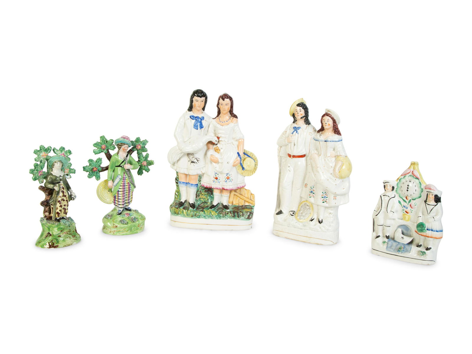 A Group of Five Staffordshire Figures Height of tallest (1 of 3)