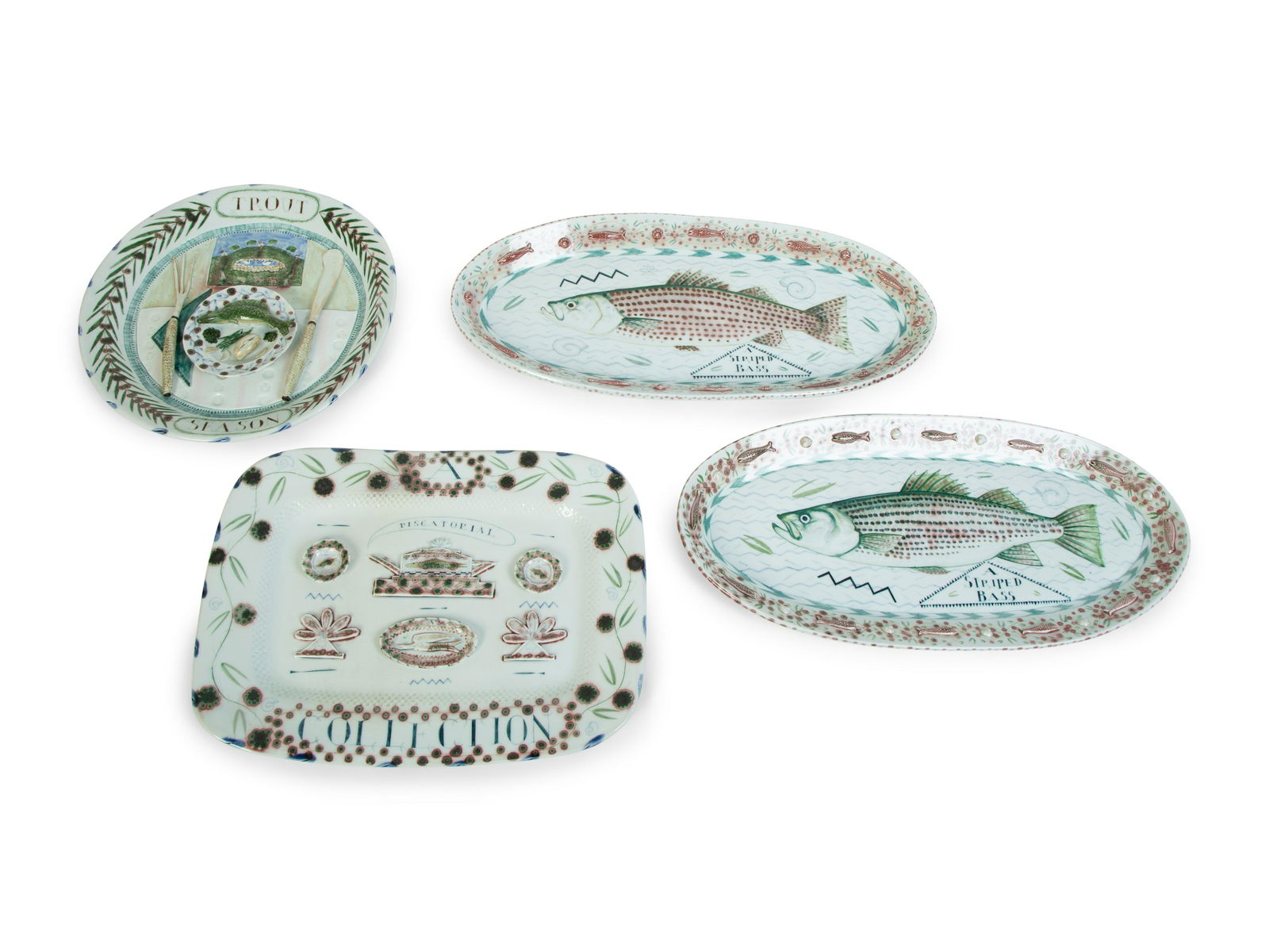 A Group of Four Pieces of Pottery by Mara Superior Oval (1 of 5)