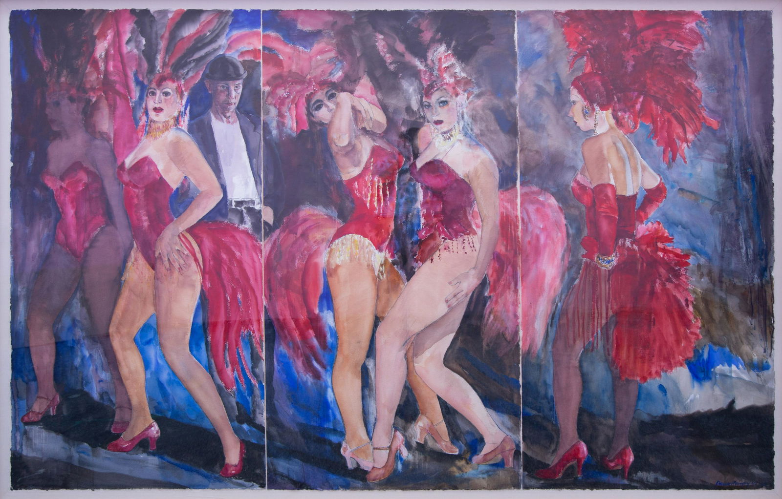 David Remfry (English, b. 1942) Burlesque Dancers, 1996 (1 of 3)