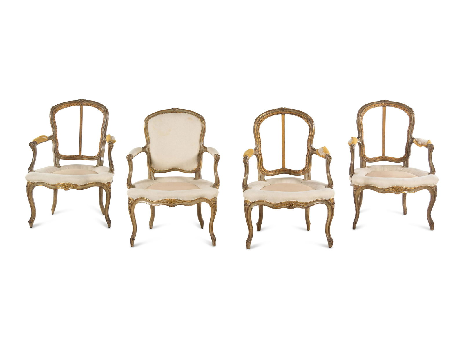 A Set of Four Louis XV Painted Fauteuils (1 of 4)