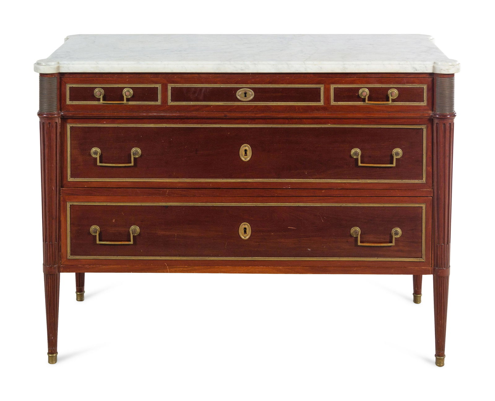 A Directoire Style Bronze Mounted Mahogany Marble-Top (1 of 3)