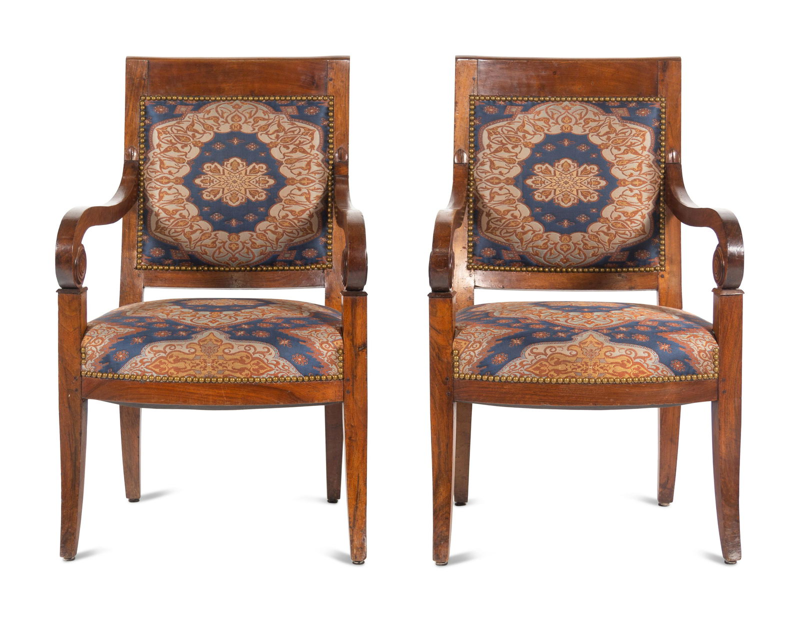 A Pair of Louis Philippe Style Mahogany Fauteuils (1 of 4)