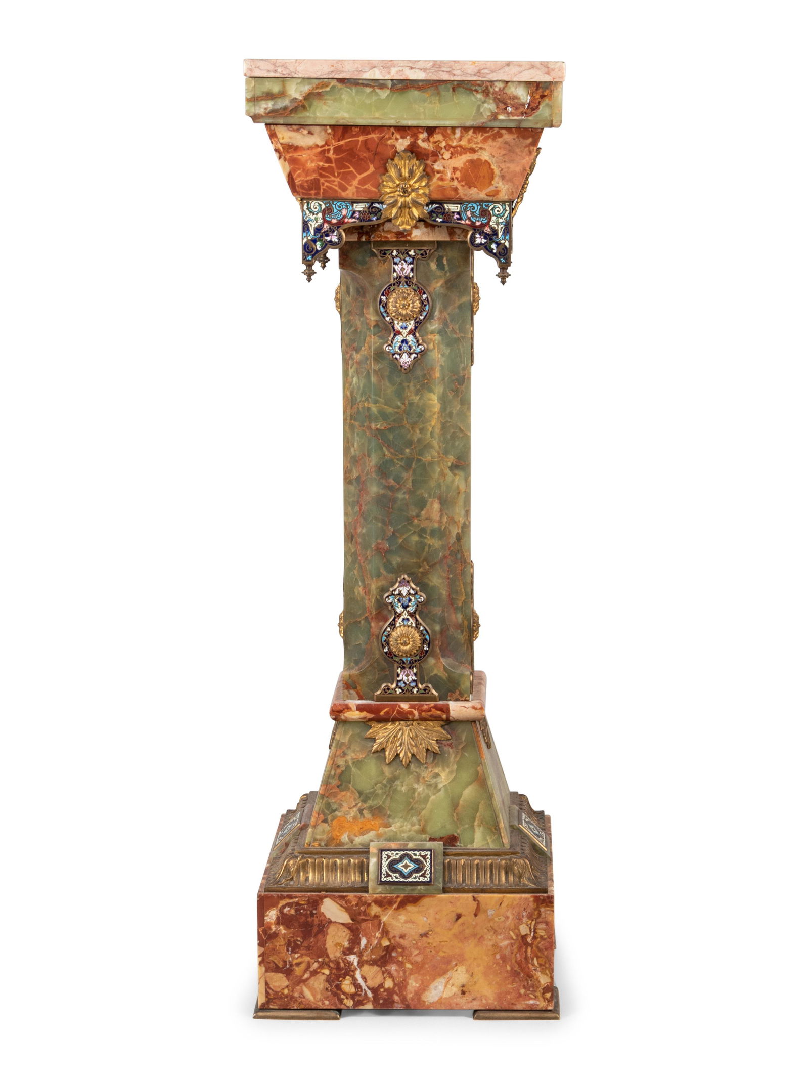 A French Onyx and Champleve Mounted Pedestal (1 of 9)