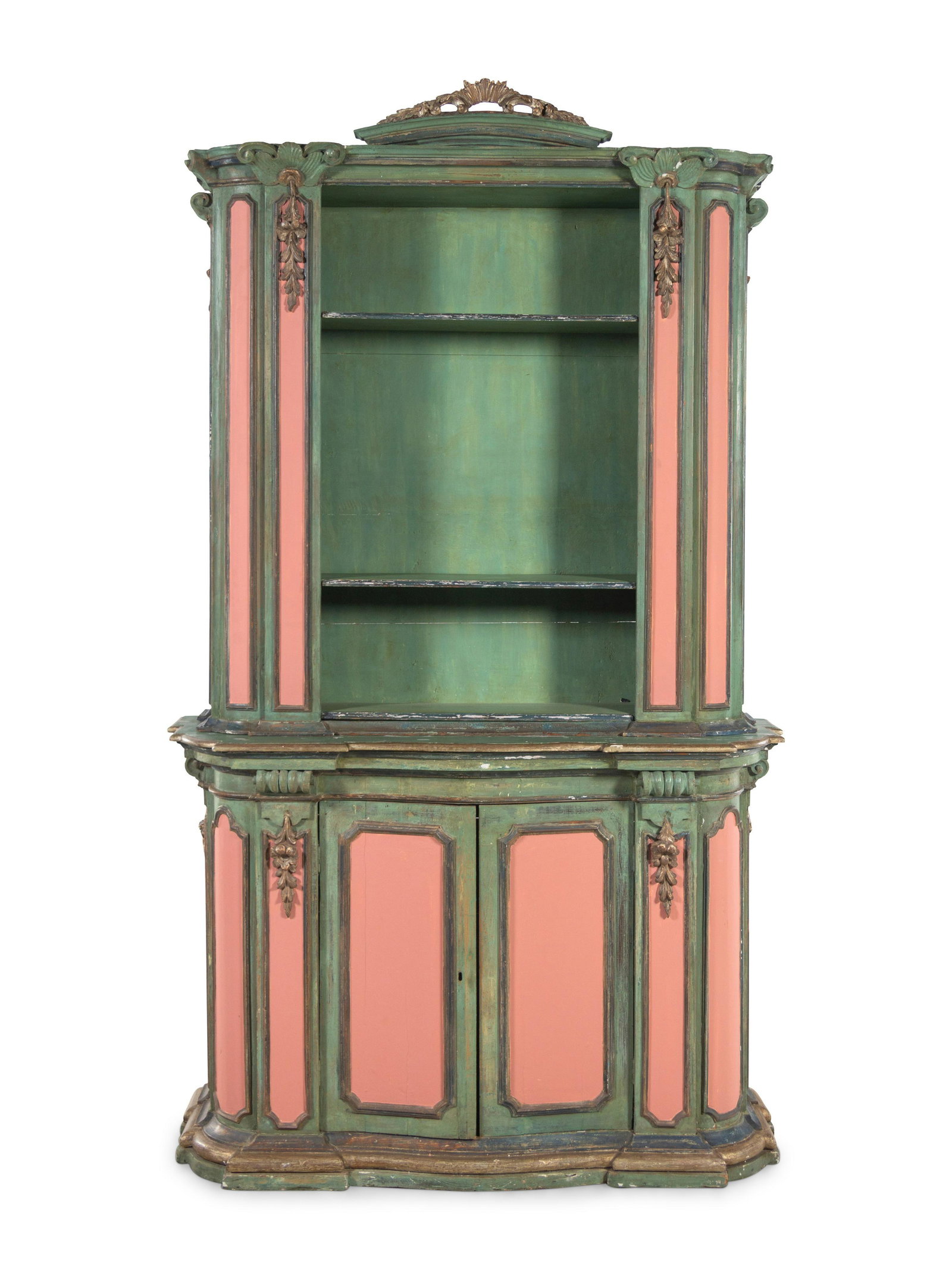 An Italian Baroque Style Painted and Parcel Gilt (1 of 2)