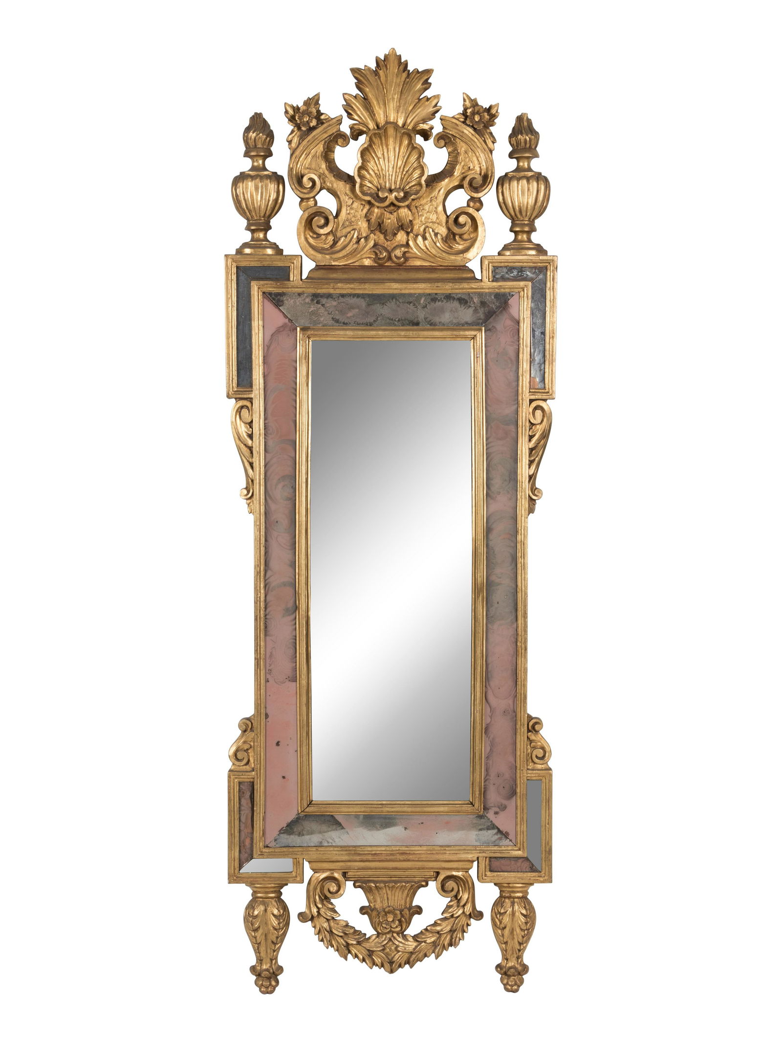 An Italian Baroque Style Giltwood Mirror (1 of 3)