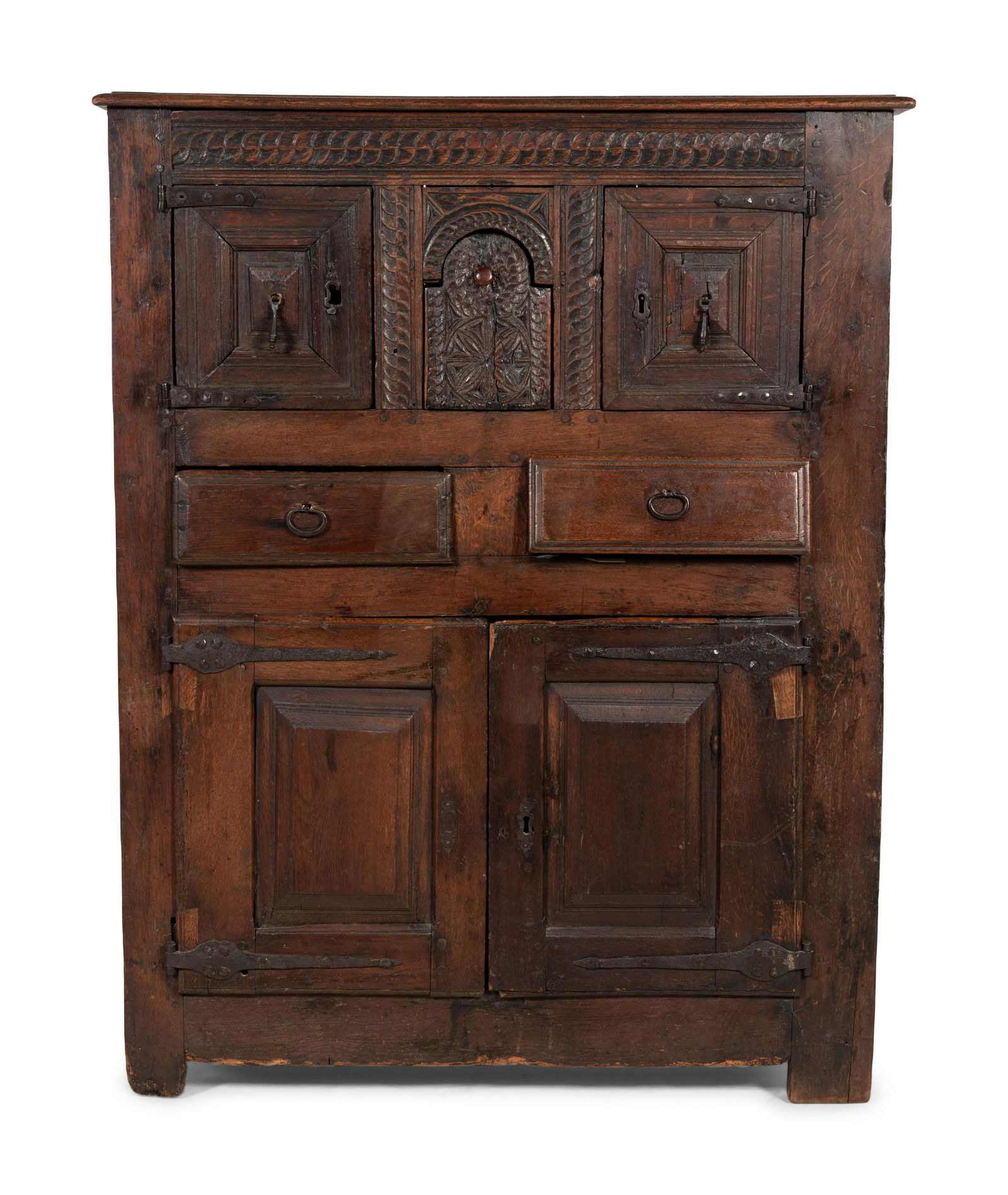 A Spanish Carved Walnut Cabinet (1 of 4)