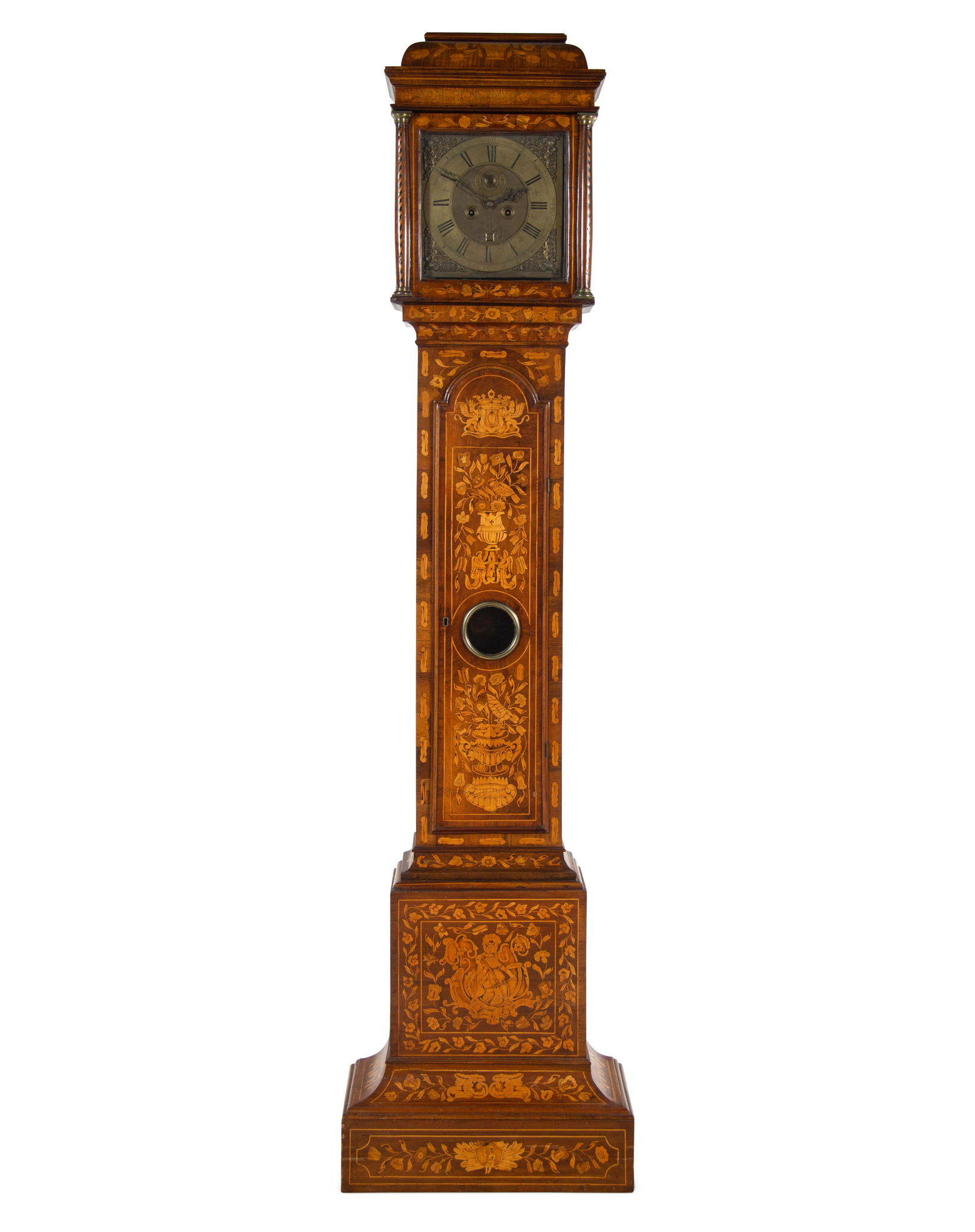 A Dutch Marquetry Tall Case Clock with an English (1 of 6)